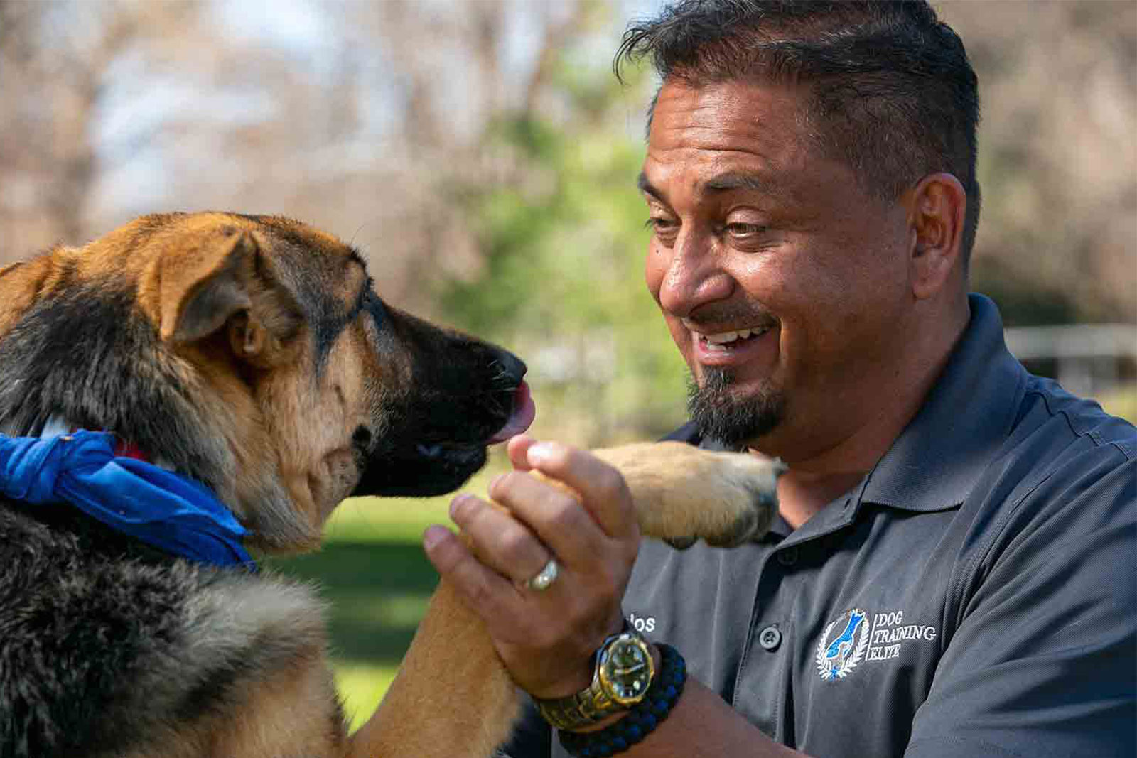 A Dog Training Elite franchise owner and his dog.